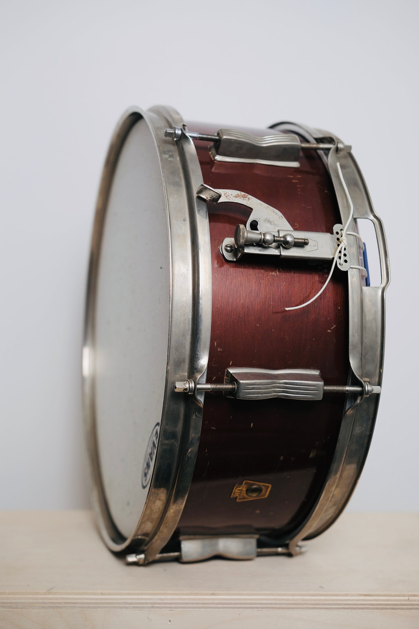 WFL Mahogany Snare Drum with Case