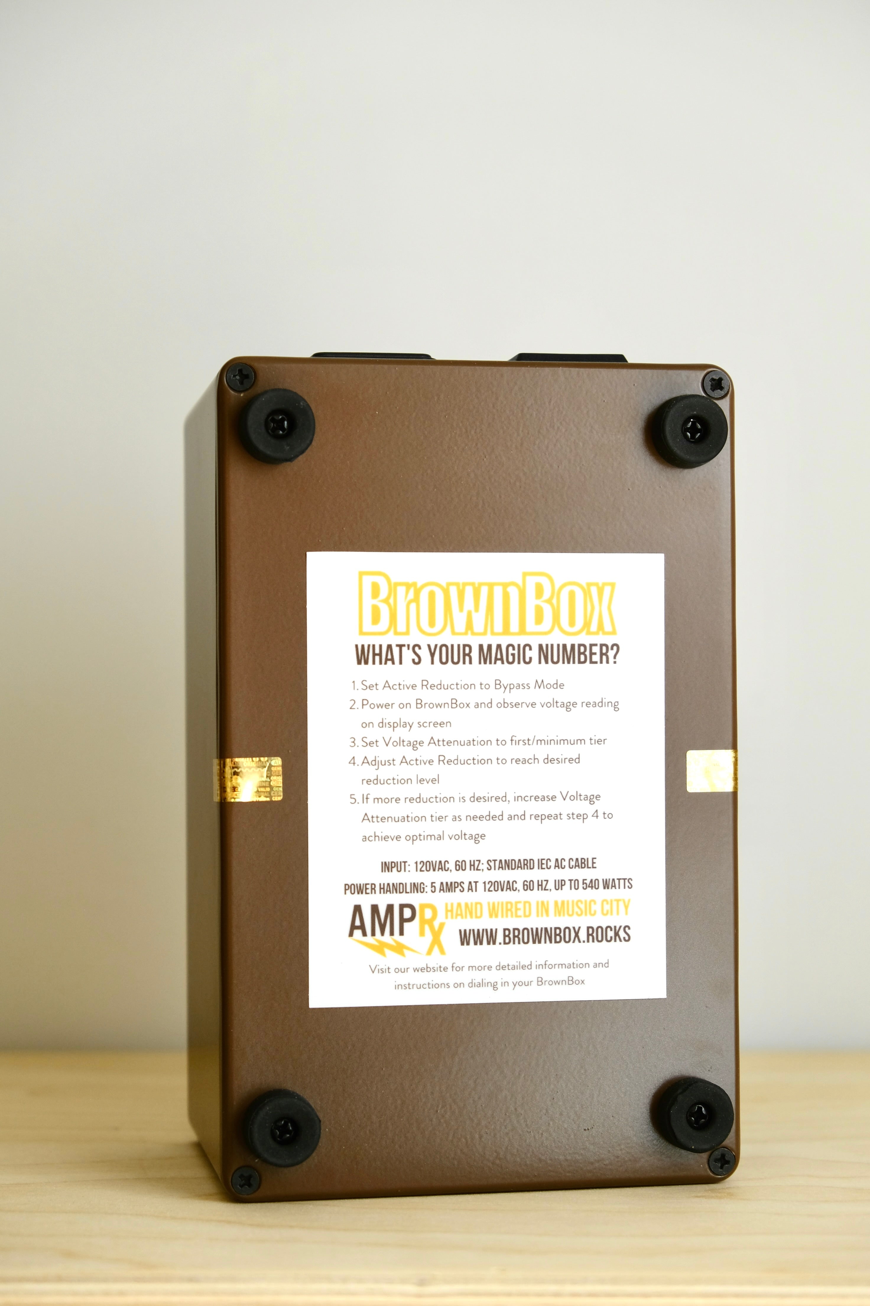 AmpRx BrownBox I Voltage Attenuator – STOMPBOX SUPPLY